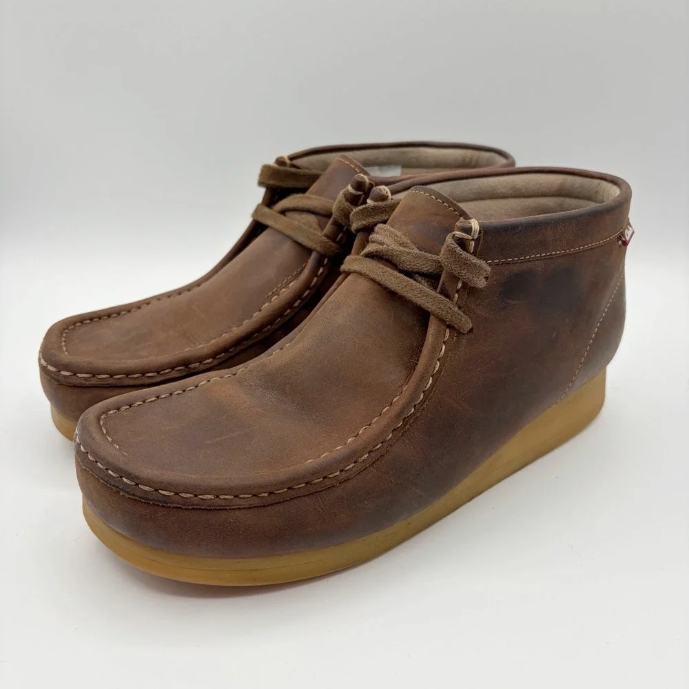 Clarks Men's Stinson Hi Beeswax Brown Leather Lace Up Chukka Boots Size 8 M